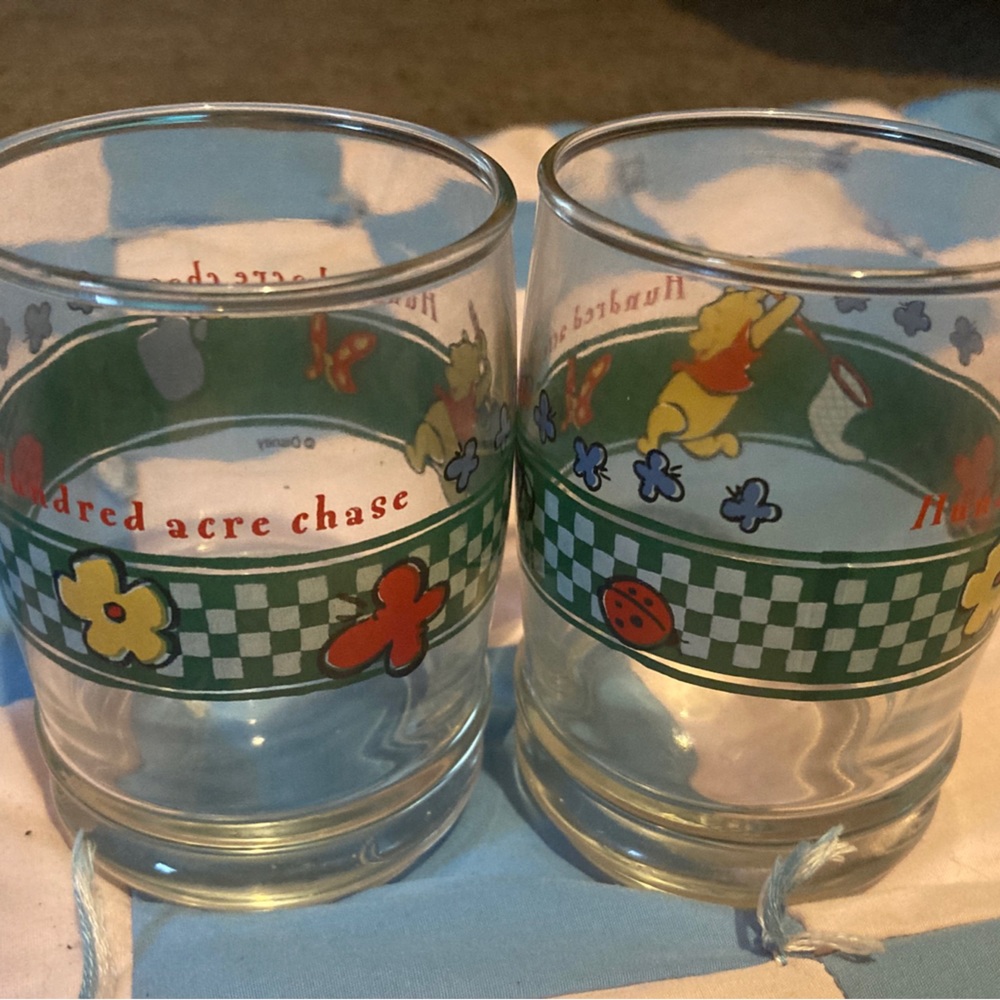 Winnie the pooh juice glasses 8oz set of 2